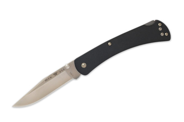 Buck Knives 110 Slim Pro Plus Black G-10 Red Micarta Liner BOS S35VN Folding Hunter Pocket Knife W/ Clip