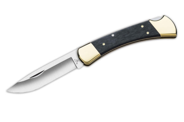 Buck Knives 110 Charcoal Drop Point 5160 Carbon Steel Folding Hunter Knife W/Sheath 110GYSSH1