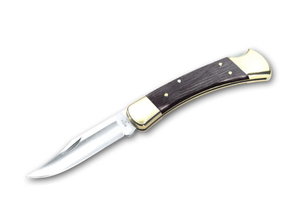 Buck Knives 110 Charcoal 5160 Carbon Steel Folding Hunter Knife W/Sheath 110GYSSH