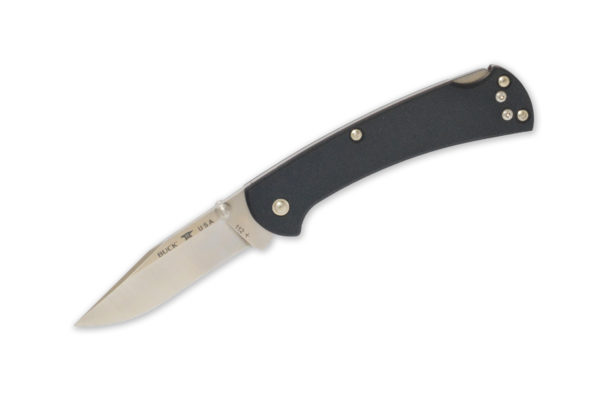 Buck Knives 112 Slim Pro Plus Black G-10 Red Micarta Liner BOS S35VN Ranger Folding Pocket Knife W/ Clip