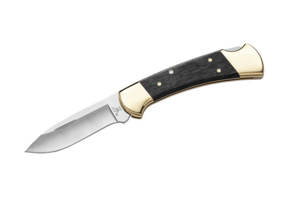Buck Knives 112 Ranger Charcoal & 5160 BOS High Carbon Folding Knife W/Sheath 0112GYSSH1