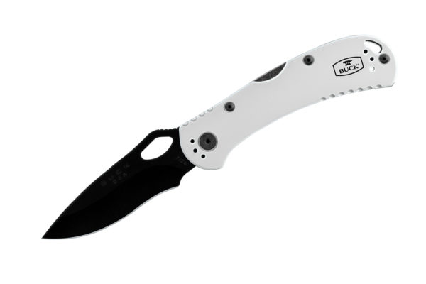 Buck Knives 722 Spitfire Black & White Cerakote Folding Pocket Knife W/ Clip 0722WHSSH