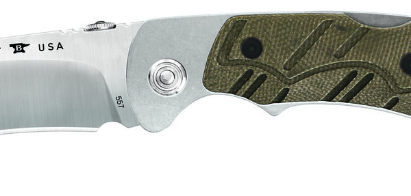Buck Knives 557 Open Season Folding Skinner BOS S35VN OD Micarta Folding Knife