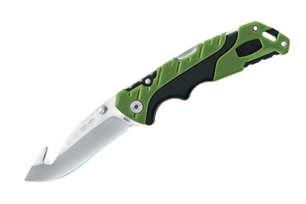 Buck Knives 660 Pursuit Large Folding Guthook Knife With Sheath 0660GRS