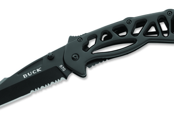 Buck Knives 870 Bonesâ®-Black-Large Folding Knife 870Bkx