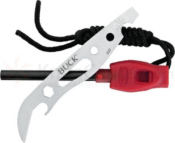 Buck Knives 837 Selkirk Fire Starter with Whistle Ferro Rod 837BKS