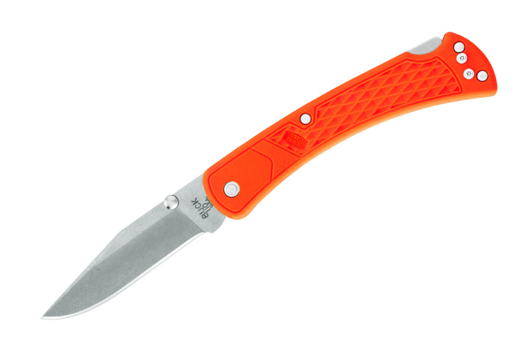 Buck Knives 110 Slim Select Folding Hunter Blaze Orange Pocket Knife W ...