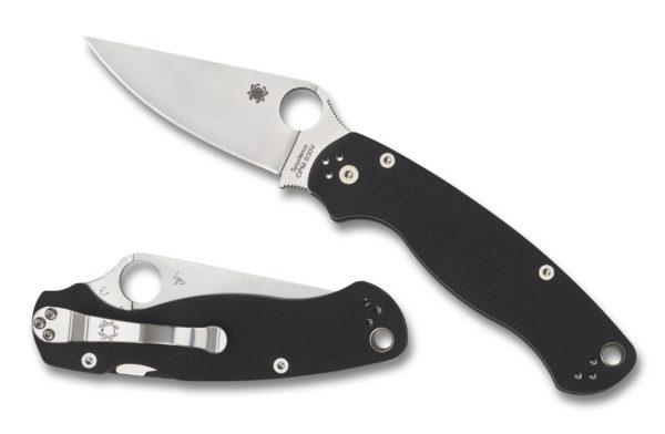 Spyderco Paramilitary 2 Folding Knife 3.42" S45VN Satin Plain Blade, Black G10 Handles W/ Clip - Image 5