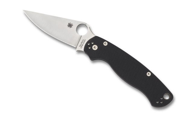 Spyderco Paramilitary 2 Folding Knife 3.42" S45VN Satin Plain Blade, Black G10 Handles W/ Clip - Image 4