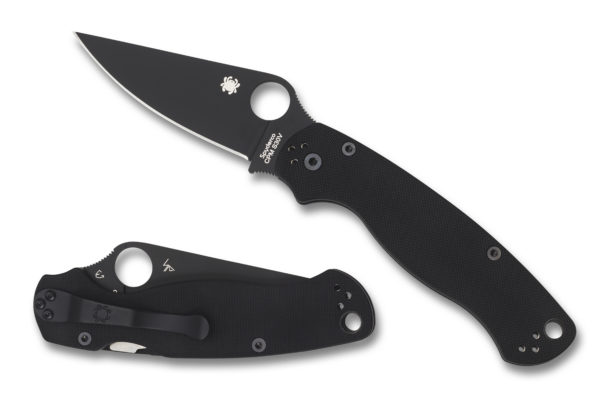 Spyderco Para 2 Folding Knife 3-7/16" S45VN Black Blade, Black G10 Handles W/ Clip - Image 5