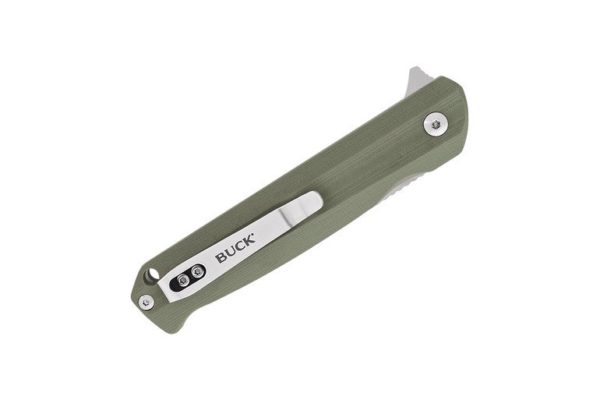 Buck Knives 251 Langford Green G-10 Flipper folding Knife W/ Clip 0251GRS - Image 6