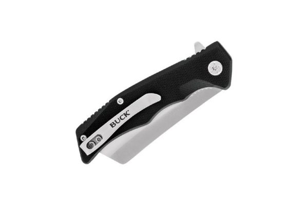 Buck Knives 252 Trunk Black G-10 Cleaver Folding Knife W/ Clip 0252BKS - Image 10