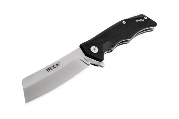Buck Knives 252 Trunk Black G-10 Cleaver Folding Knife W/ Clip 0252BKS - Image 7