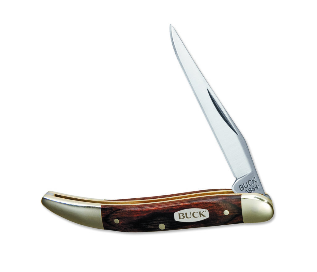 Buck Knives 385 Toothpick Wood Handle Folding Pocket Knife 385BRS ...