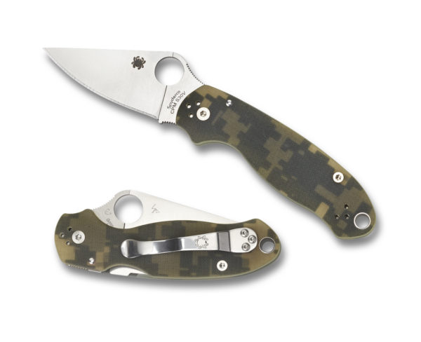 Spyderco Para 3 Folding Knife 3" S45VN Satin Blade, Digi Camo G-10 Handle W/ Clip - Image 5