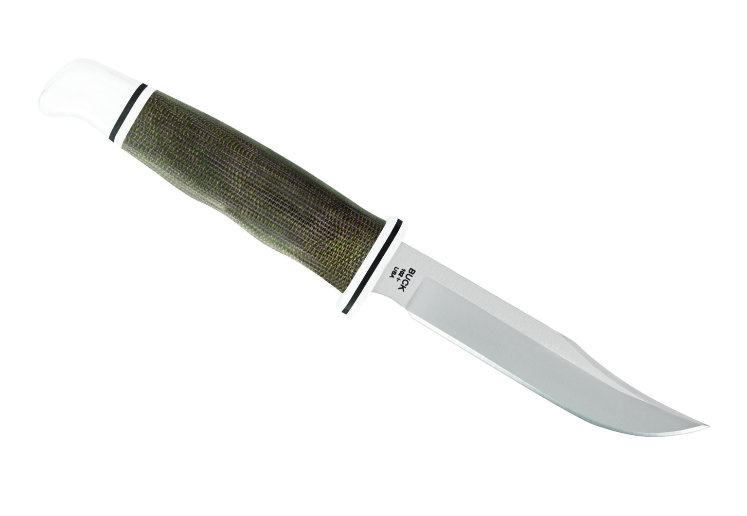 Buck Knives 102 Woodsman Pro Fixed Blade Knife 4″ S35VN Green Canvas ...