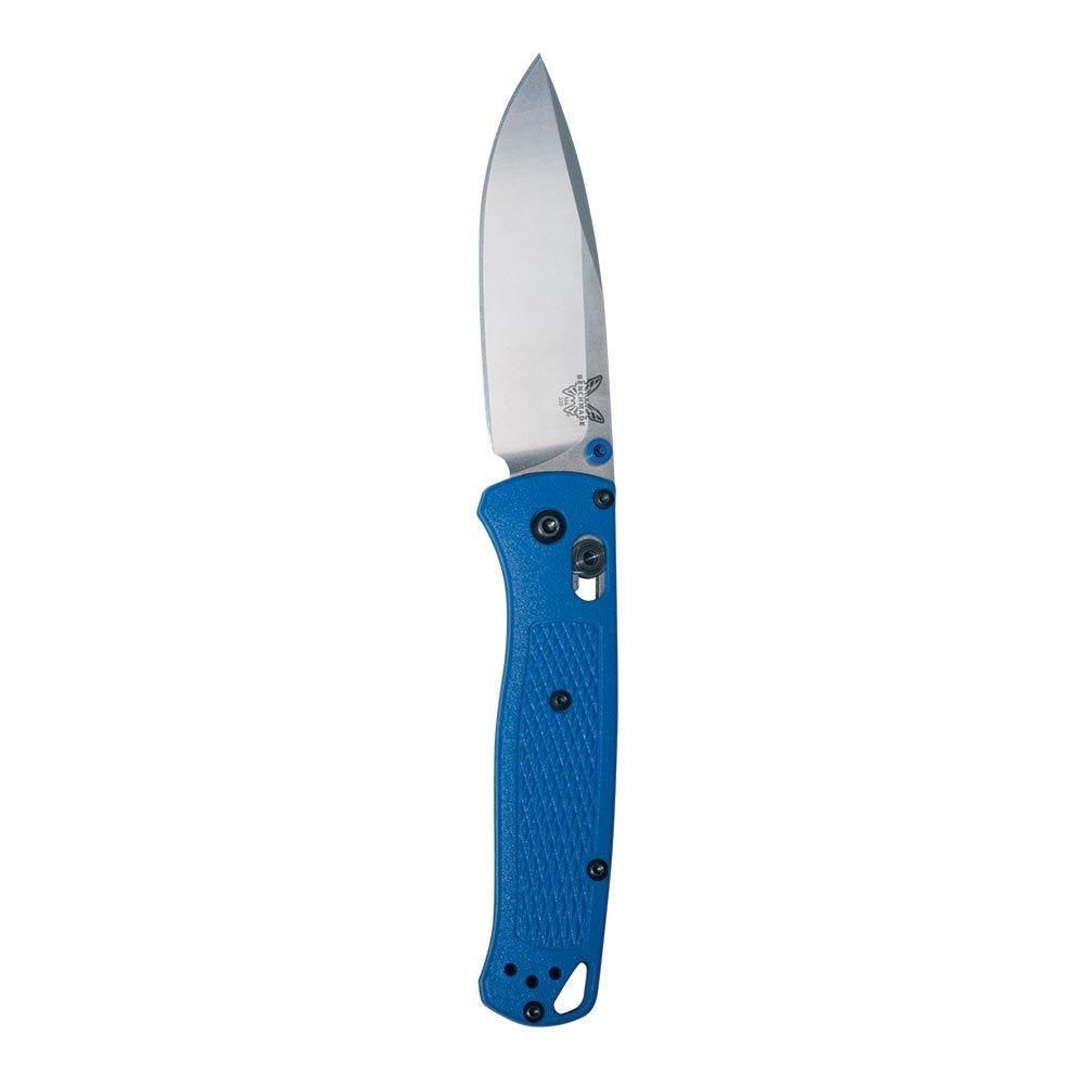 Benchmade 535 Bugout - 3.24" Plain Edge CPM-S30V Drop Point Blade - Blue Grivory Handle - Image 6