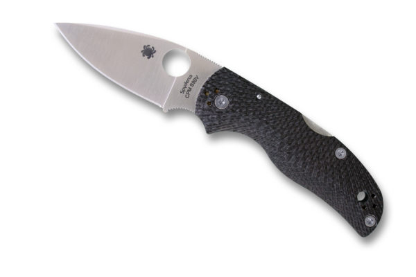 Spyderco Native 5 Folding Knife 3" S90V Satin Plain Blade, Carbon Fiber Handles W/ Clip