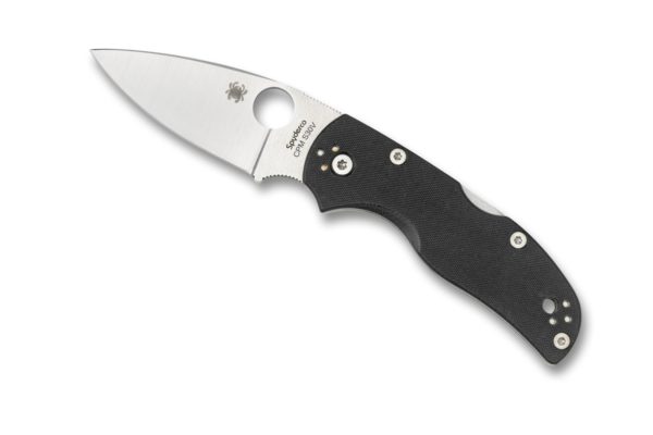Spyderco Native 5 Folding Knife 3" S30V Satin Plain Blade, Black G10 Handles W/Clip