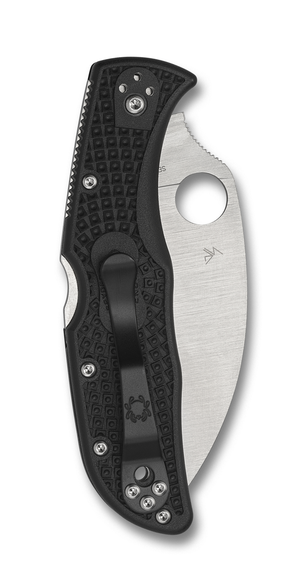 Spyderco Endela Wharncliffe Lightweight Folding Knife 3.4" VG10 Plain Blade, Black FRN Scales W/ Clip - Image 3