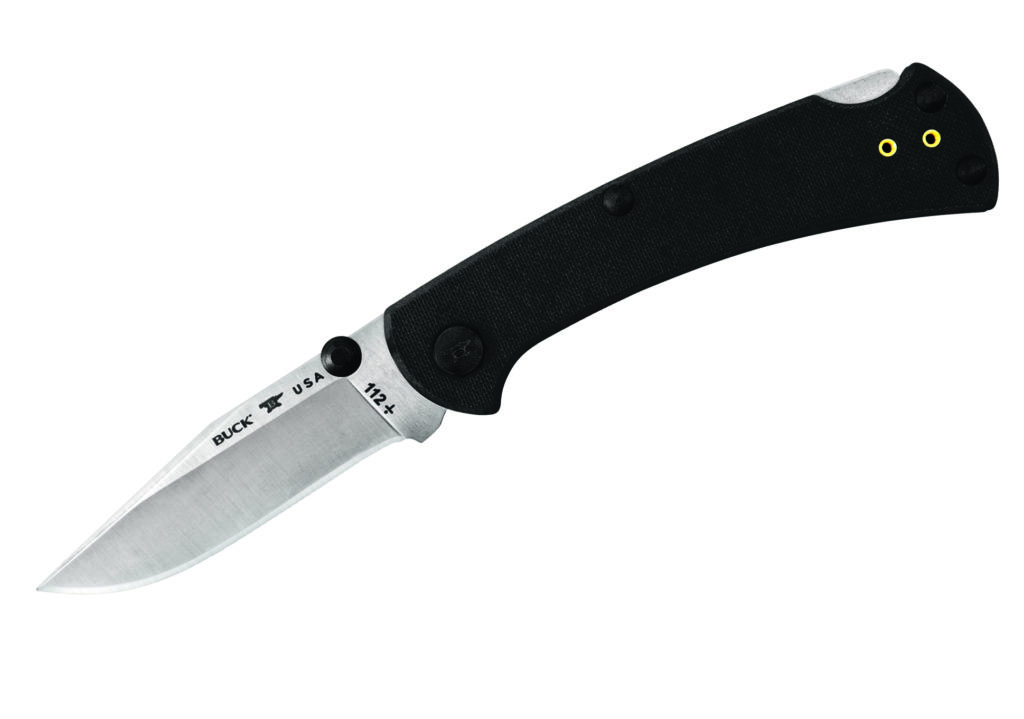 Buck Knives 112 Slim Pro TRX Ranger Folding Knife, Black G10 Scales