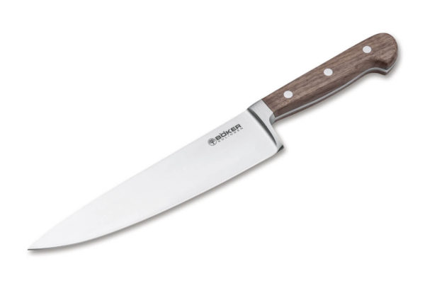 Boker Heritage 8 Inch Chef's Knife, Forged Stainless Steel, Classic Design, Made In Germany (Walnut Handles)
