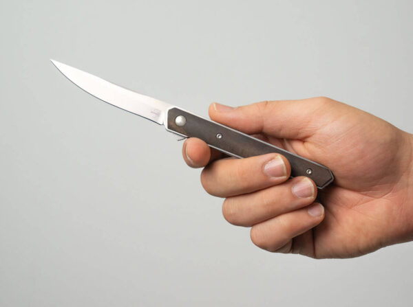 Boker Plus Burnley Kwaiken Mini Flipper Knife 3" VG10 Satin Plain Blade, Cocobolo Handles W/ Clip - Image 4