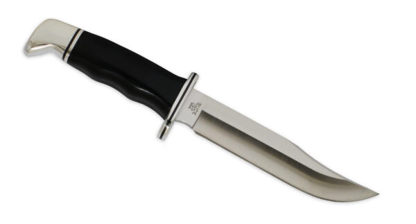 Buck Knives 119 Special Fixed Blade Knife, Black Phenolic Handle, 6" 420HC Clip Blade W/Out Blood Groove, Genuine Leather Sheath (Out of Production) - Image 4