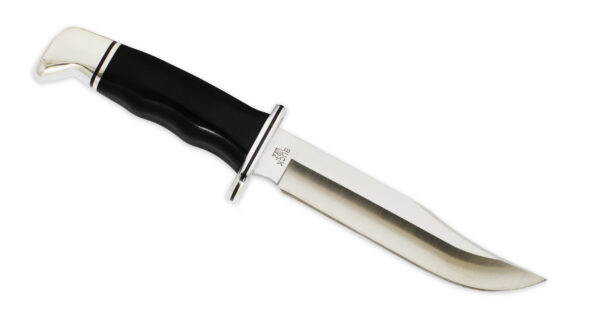 Buck Knives 119 Special Fixed Blade Knife, Black Phenolic Handle, 6" 420HC Clip Blade W/Out Blood Groove, Genuine Leather Sheath (Out of Production) - Image 5