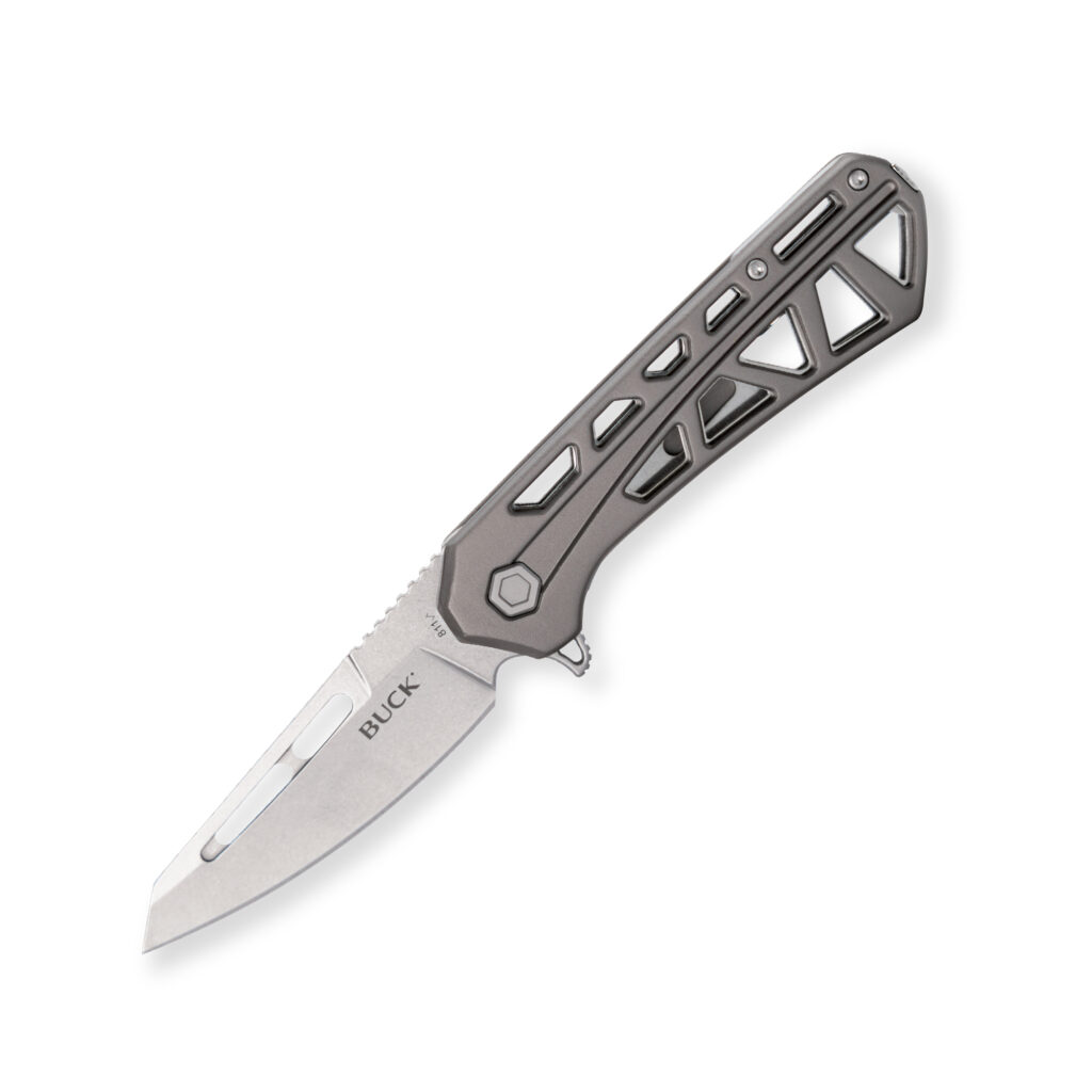 Buck Knives 811 Trace Ops Folding Knife, 3.23″ 7Cr17 Tanto Blade, Gray ...