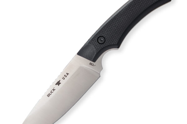 Buck Knives 663 Alpha Guide Elite, Black G-10 Handle, 4.375" Drop Point MagnaCut Fixed Blade Knife W/ Sheath