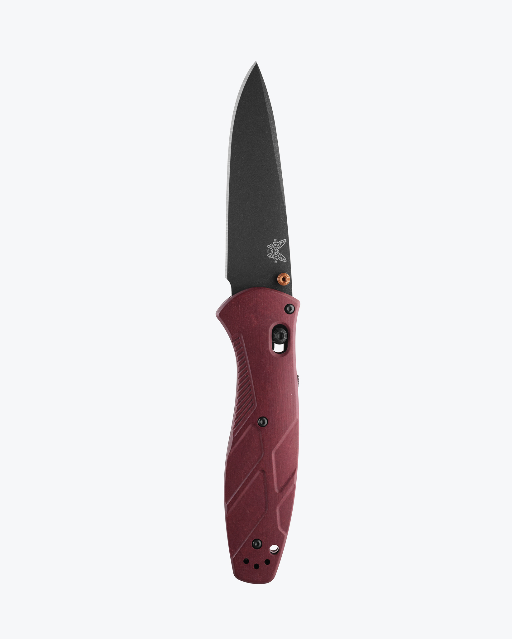 Benchmade 581BK-04 Barrage AXIS Assisted Open, 3.6" S30V Black Cerakote Drop Point Blade, Redstone Richlite Handles W/ Clip - Image 10