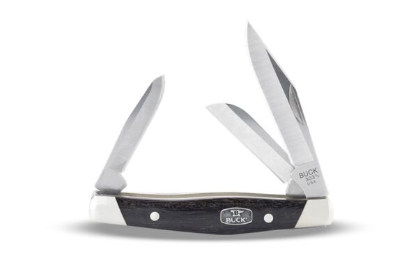 Buck Knives 303BRS2 Cadet Folding Pocket Knife, 3.25" 420HC Blade(s), Ebony Wood Handles W/ Nickle Silver Bolsters
