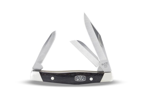Buck Knives 303BRS2 Cadet Folding Pocket Knife, 3.25" 420HC Blade(s), Ebony Wood Handles W/ Nickle Silver Bolsters