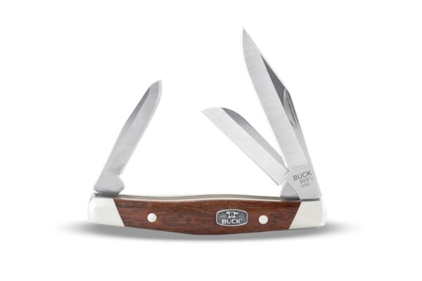 Buck Knives 303BRS3 Cadet Folding Pocket Knife, 3.25" 420HC Blade(s), Granadillo Wood Handles W/ Nickle Silver Bolsters