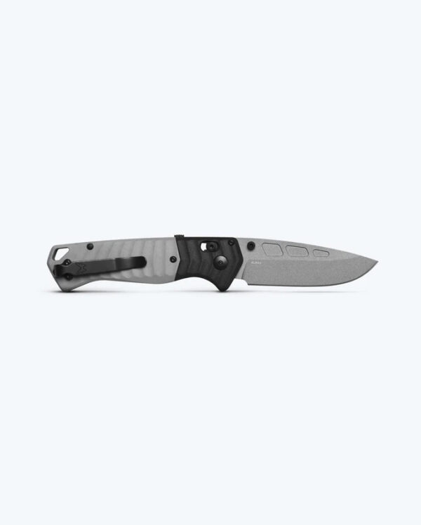 Benchmade 593GY-02 PSK Personal Survival Kit Assisted Folding Knife, 3.4" Elemax Gray Cerakote Drop Point Blade, Milled Storm Gray Grivory Handles with Tempest Gray Grivory Bolsters - Image 5