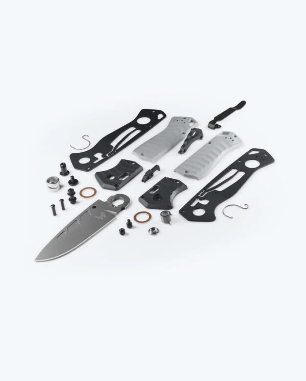 Benchmade 593GY-02 PSK Personal Survival Kit Assisted Folding Knife, 3.4" Elemax Gray Cerakote Drop Point Blade, Milled Storm Gray Grivory Handles with Tempest Gray Grivory Bolsters - Image 3