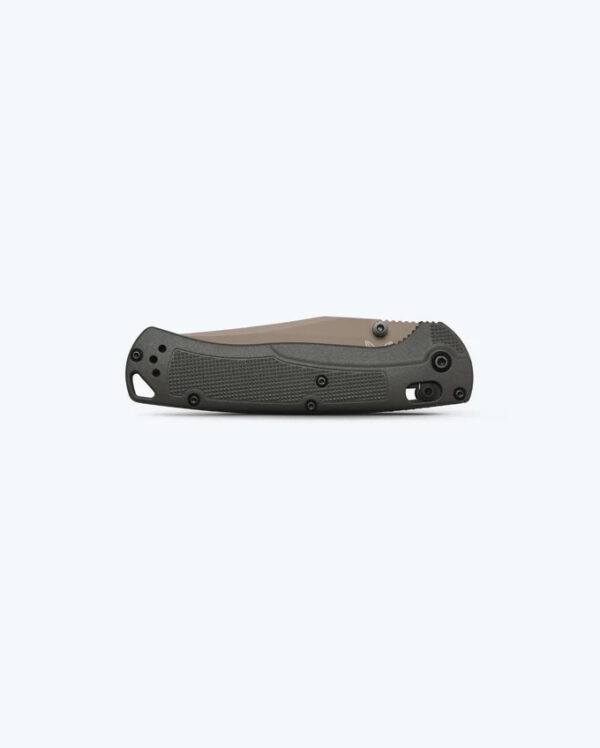 Benchmade Hunt 15536TN-02 Taggedout Folding Knife, 3.5" Elmax Tan Cerakote Clip Point Blade, Deep Olive Grivory Handles W/ Clip - Image 2