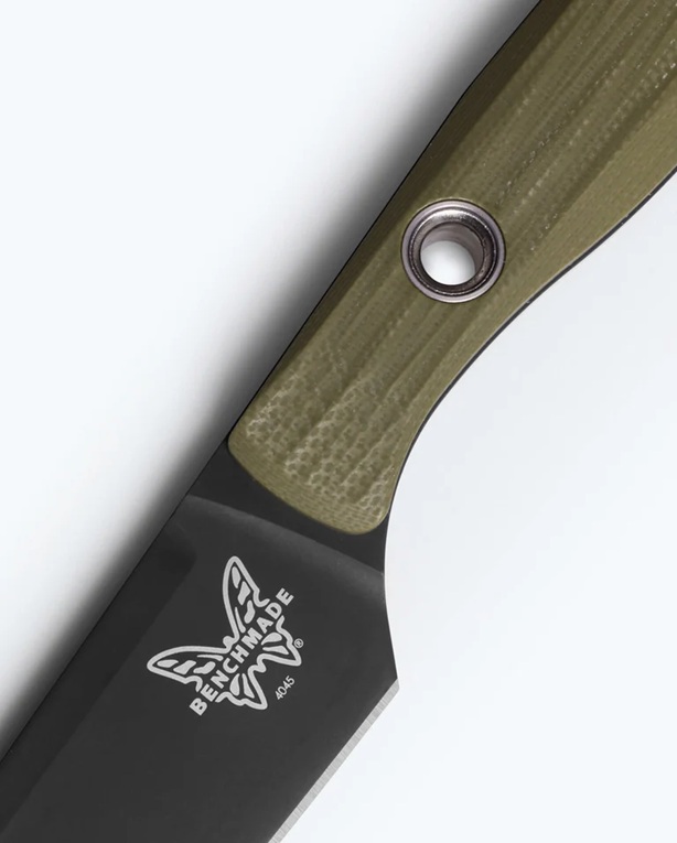 Benchmade 4005BK-01 Three Piece Fixed Blade Kitchen Knife Travel Set, DLC Black CPM-154 Blades, OD Green G-10 Handles - Image 4