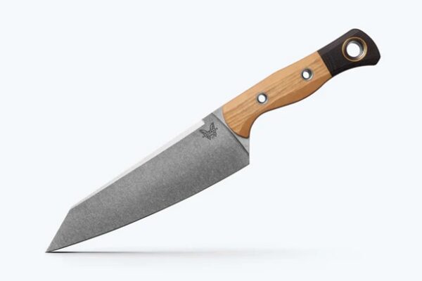 Benchmade 4070-02 Wildcoast Master Utility Fixed Blade Knife, 6.83" CPM-154 Stonewashed Clip Point Blade, Maple Valley Richlite and Black G10 Handles W/ Sheath