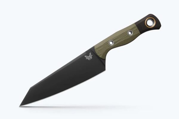 Benchmade 4070BK-02 Wildcoast Master Utility Fixed Blade Knife, 6.83" CPM-154 Black DLC Clip Point Blade, OD Green and Black G10 Handles W/ Sheath