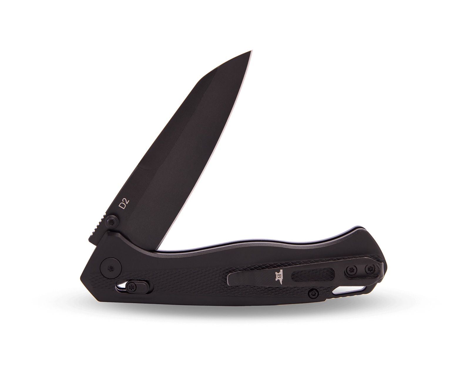 Buck Knives 698BKS Ferrox Crossbar Lock Folding Knife, 3.375" D2 Black Reverse Tanto Blade, Black Anodized Aluminum Scales W/ Clip - Image 2