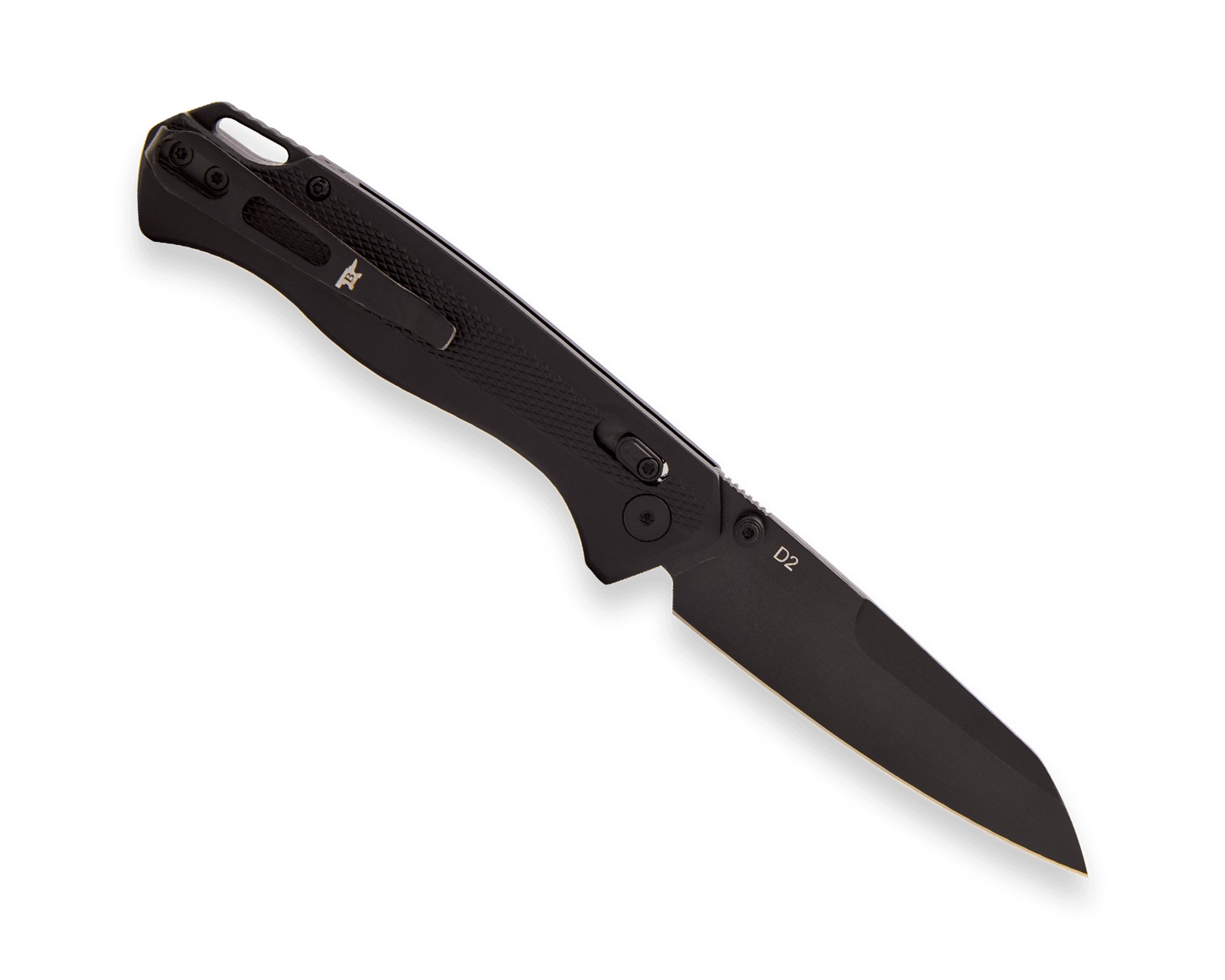 Buck Knives 698BKS Ferrox Crossbar Lock Folding Knife, 3.375" D2 Black Reverse Tanto Blade, Black Anodized Aluminum Scales W/ Clip - Image 3