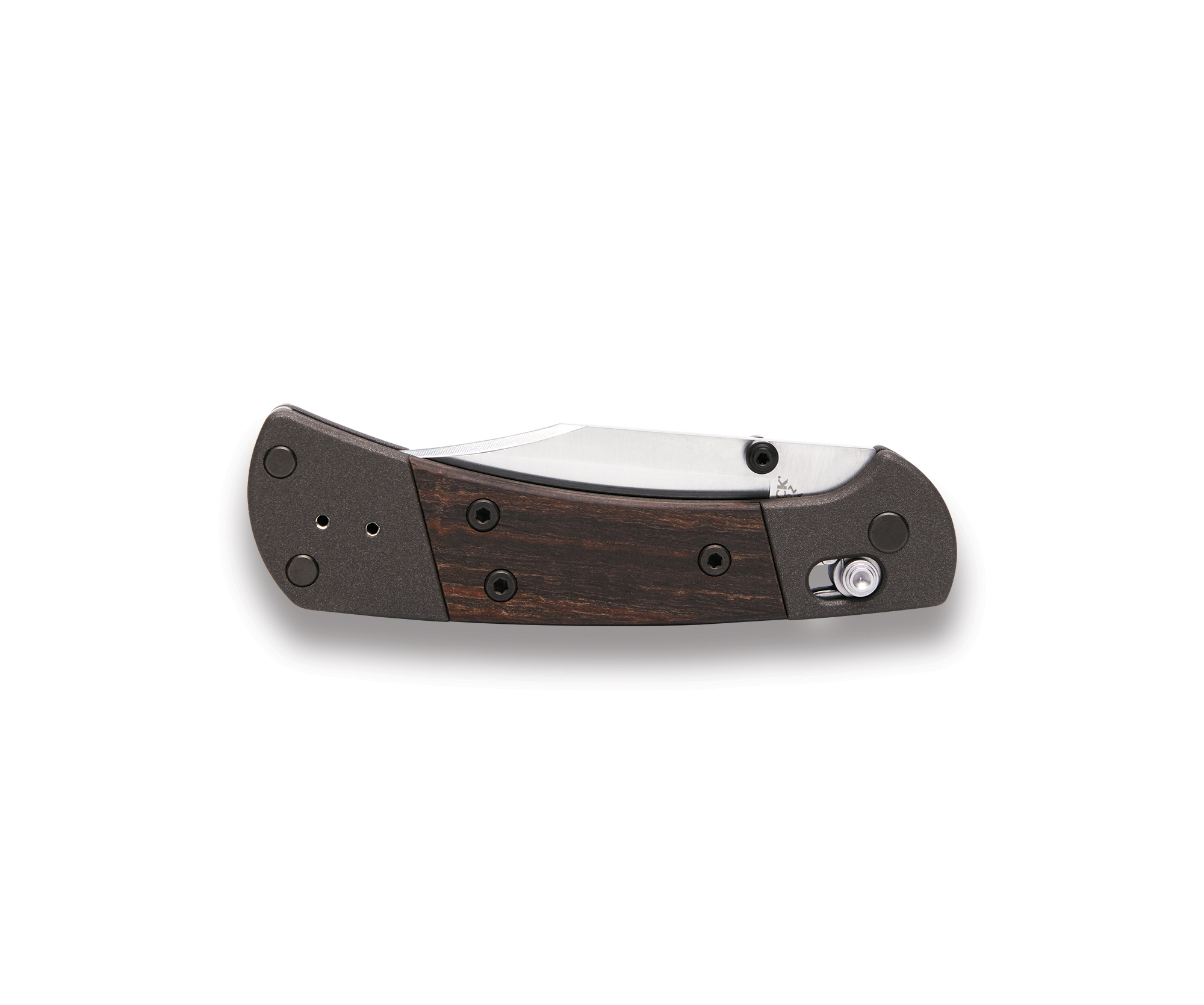 Buck Knives 112 Slim Ranger Folding Knife Crossbar Lock, 3" MagnaCut Satin Blade, Macassar Ebony Scales, Aluminum Bolsters W/Pocket Clip - Image 4
