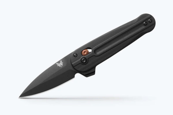 Benchmade 491BK-02 Lowden AXIS Flipper Folding Knife, 2.79" Black Cerakote S90V Spear Point Blade, Black G-10 Handles W/ Clip