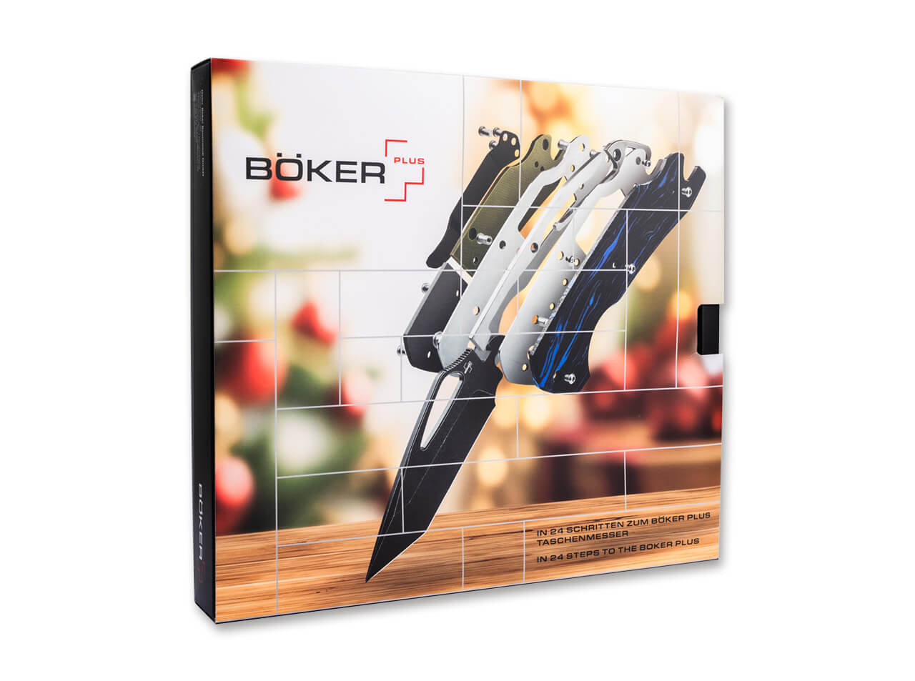 Boker Plus 2026 Advent Calendar EDK (Every Day Knife) Crossbar Lock Folding Knife, 3.07" Tanto Blade, Pocket Clip (Limited Edition)