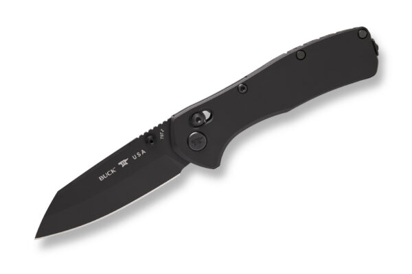 Buck Knives 797 Range Ops Elite Cross Bar Lock Folding Knife, 3.4" MagnaCut Reverse Tanto Cerakote Blade, Black Aluminum Handles W/ Pocket Clip