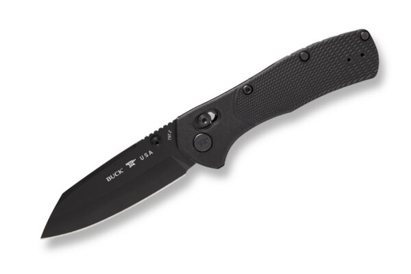 Buck Knives 797 Range Ops Pro Cross Bar Lock Folding Knife, 3.4" 154CM Reverse Tanto Cerakote Blade, Black GFN Handles W/ Pocket Clip