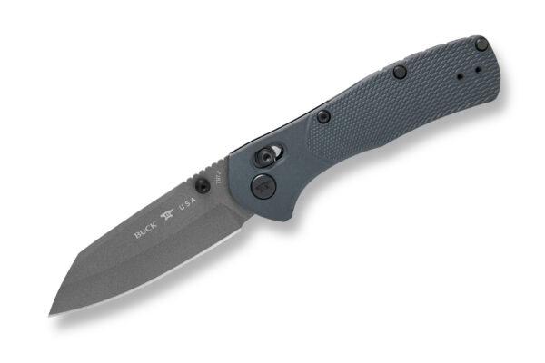 Buck Knives 797 Range Ops Pro Cross Bar Lock Folding Knife, 3.4" 154CM Reverse Tanto Cerakote Blade, Navy Blue GFN Handles W/ Pocket Clip