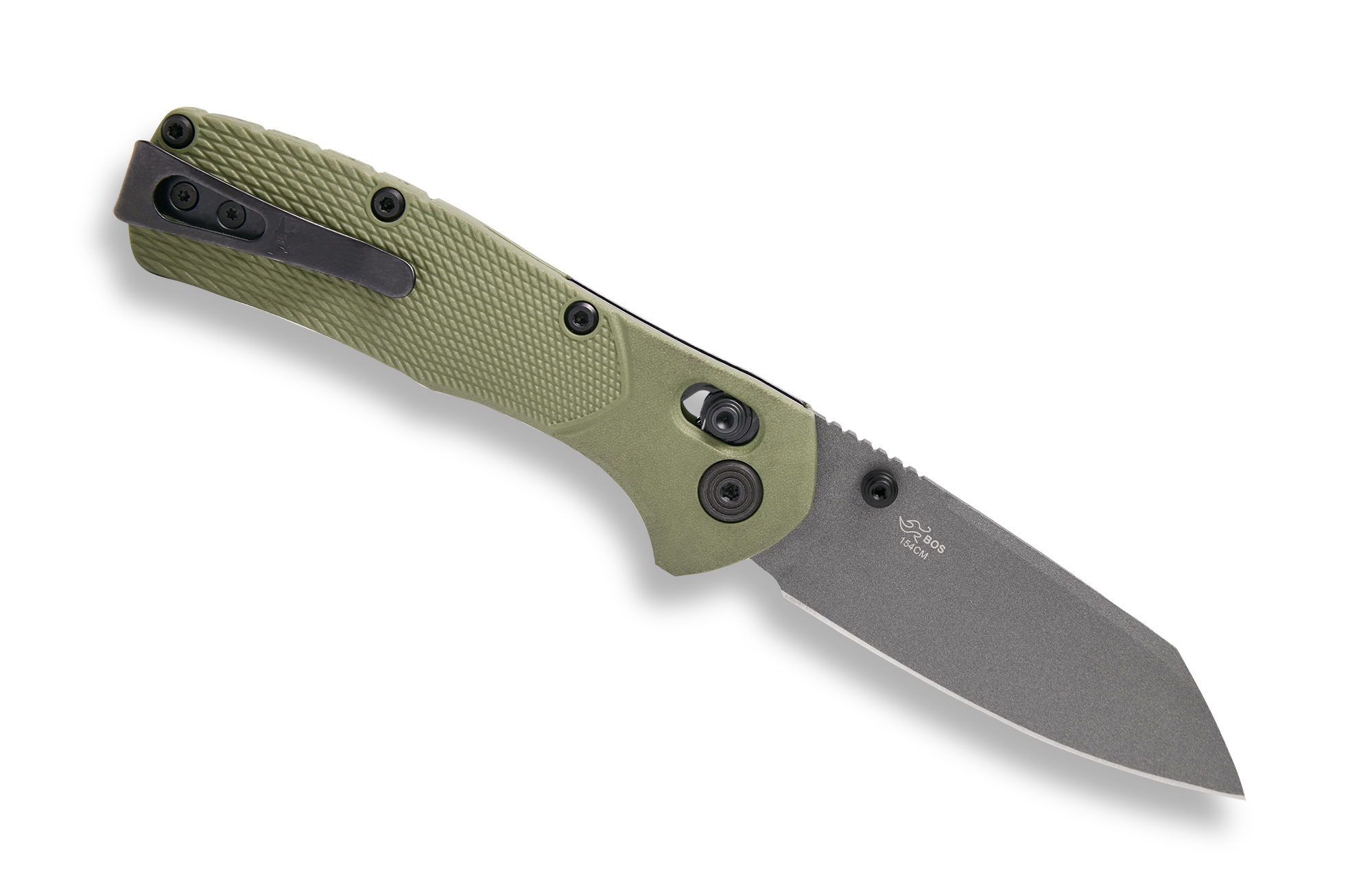 Buck Knives 797 Range Ops Pro Cross Bar Lock Folding Knife, 3.4" 154CM Reverse Tanto Cerakote Blade, Green GFN Handles W/ Pocket Clip - Image 2